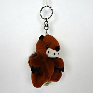 Groundhog Squirrel Beaver Backpack Key Ring Plush